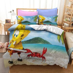 Gaatpot (Single(135cmx200cm), 09) Sponge Bob Bedding Set 3Pcs Quilt Duvet Cover Dorm Sin Gaatpot (Single(135cmx200cm), 09) Sponge Bob Bedding Set 3Pcs Quilt Duvet Cover Dorm Sin