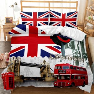 Gaatpot (Double) Bus Mailbox London Tower Bridge Duvet Quilt Cover Double Bedding Set Pi Gaatpot (Double) Bus Mailbox London Tower Bridge Duvet Quilt Cover Double Bedding Set Pi