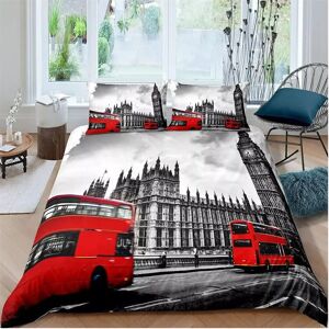 Gaatpot (Single) Retro Street Of London Red Bus Duvet Quilt Cover Double Bedding Set Pil Gaatpot (Single) Retro Street Of London Red Bus Duvet Quilt Cover Double Bedding Set Pil
