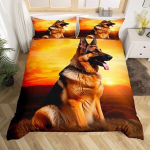 Gaatpot (Super King) Sunset German Shepherd Quilt Duvet Cover Double Bedding Set Pillowc Gaatpot (Super King) Sunset German Shepherd Quilt Duvet Cover Double Bedding Set Pillowc