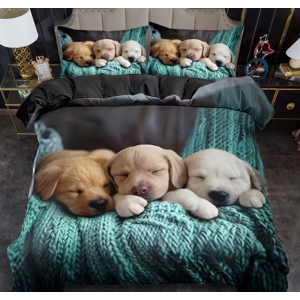 Gaatpot (Single) Cute Sleeping Dogs Quilt Duvet Cover Double Bedding Set Pillowcase Gaatpot (Single) Cute Sleeping Dogs Quilt Duvet Cover Double Bedding Set Pillowcase