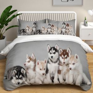 Gaatpot (Super King) Siberian Husky Baby Dog Duvet Quilt Cover Single Double Bedding Set Gaatpot (Super King) Siberian Husky Baby Dog Duvet Quilt Cover Single Double Bedding Set