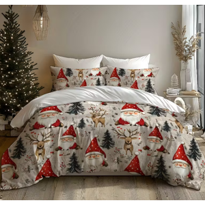 Gaatpot (Super King) Christmas Tree Gnome Deer Quilt Duvet Cover Double Bedding Set Pill Gaatpot (Super King) Christmas Tree Gnome Deer Quilt Duvet Cover Double Bedding Set Pill