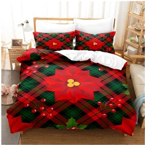 Gaatpot (Super King) Christmas Flower Plaid Festive Duvet Quilt Cover Double Bedding Set Gaatpot (Super King) Christmas Flower Plaid Festive Duvet Quilt Cover Double Bedding Set