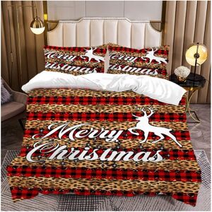 Gaatpot (King) Christmas Deer Leopard Plaid Duvet Quilt Cover Double Bedding Set Pillowc Gaatpot (King) Christmas Deer Leopard Plaid Duvet Quilt Cover Double Bedding Set Pillowc