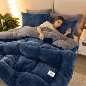 YETP STAR (Dark Blue Thick Quilt, 200cm*230cm) 1pc Thick Plush Winter Quilt - Ultra Soft & YETP STAR (Dark Blue Thick Quilt, 200cm*230cm) 1pc Thick Plush Winter Quilt - Ultra Soft &