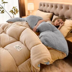 YETP STAR (Khaki Thick Quilt, 203cm*229cm) 1pc Thick Plush Winter Quilt - Ultra Soft & Ext YETP STAR (Khaki Thick Quilt, 203cm*229cm) 1pc Thick Plush Winter Quilt - Ultra Soft & Ext