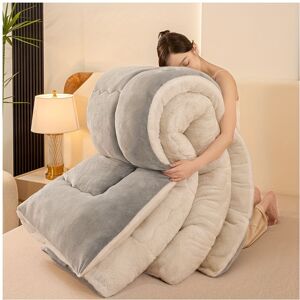YETP STAR (Light Gray, 200cm*230cm) 1pc Autumn and Winter Quilt, Dual-Sided Warm Fleece Bl YETP STAR (Light Gray, 200cm*230cm) 1pc Autumn and Winter Quilt, Dual-Sided Warm Fleece Bl
