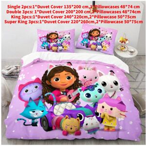 Unbranded (Single(135x200cm)) Doll Gabbys House 3d Printed Duvet Pillowcase Bedding Set Be Unbranded (Single(135x200cm)) Doll Gabbys House 3d Printed Duvet Pillowcase Bedding Set Be