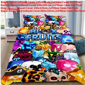 Unbranded (Style B, Single(135x200cm)) Blox B Fruits Pattern Digital Print Duvet Cover Pil Unbranded (Style B, Single(135x200cm)) Blox B Fruits Pattern Digital Print Duvet Cover Pil