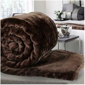 Unbranded (Java Brown, 200 x 240 cm) Faux Fur Blanket Throw Mink Sofa Bed Luxury Soft Sing Unbranded (Java Brown, 200 x 240 cm) Faux Fur Blanket Throw Mink Sofa Bed Luxury Soft Sing