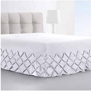 Unbranded (White, Double) Luxury Pin tuck Valance Sheet 100% Egyptian Cotton 200 Thread Co Unbranded (White, Double) Luxury Pin tuck Valance Sheet 100% Egyptian Cotton 200 Thread Co