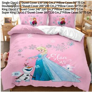 Unbranded (Double) 3d Cartoon Frozen Characters Bedding Set Quilt Duvet Pillowcase Cover W Unbranded (Double) 3d Cartoon Frozen Characters Bedding Set Quilt Duvet Pillowcase Cover W