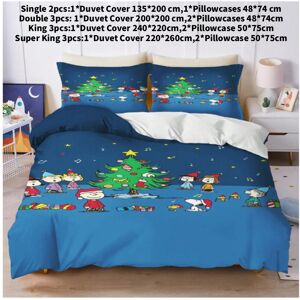 Unbranded (Dark Blue, King(240x220cm)) Snoopy Bedroom Anime Duvet Set Bedding Cover Polyes Unbranded (Dark Blue, King(240x220cm)) Snoopy Bedroom Anime Duvet Set Bedding Cover Polyes