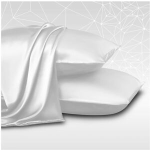 Unbranded (WHITE, Pack of 2) Luxury Satin Silk Pillowcases 19x29 Inches – Soft, Silky, Ant Unbranded (WHITE, Pack of 2) Luxury Satin Silk Pillowcases 19x29 Inches – Soft, Silky, Ant