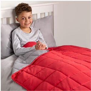 Unbranded (Red/Grey Reverse, 100 x 150cm: 3kg (Kids)) OHS Weighted Blanket Sensory Sleep T Unbranded (Red/Grey Reverse, 100 x 150cm: 3kg (Kids)) OHS Weighted Blanket Sensory Sleep T