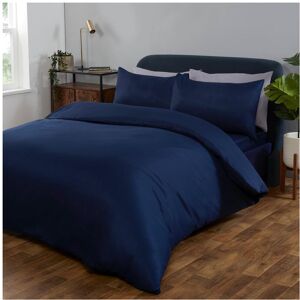 Unbranded (Navy Blue, Superking) OHS Plain Dyed Duvet Cover Quilt Bedding Set With Pillowc Unbranded (Navy Blue, Superking) OHS Plain Dyed Duvet Cover Quilt Bedding Set With Pillowc