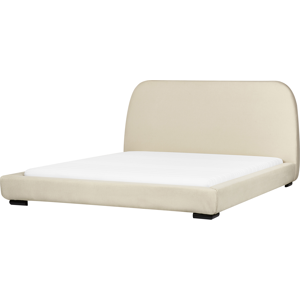 Beliani Bed with Classic Frame Beige 160x200cm Roisel Beliani Bed with Classic Frame Beige 160x200cm Roisel