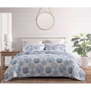 Tommy Bahama - Twin Quilt Set Reversible Cotton Bedding with Matching Sham Coast Tommy Bahama - Twin Quilt Set Reversible Cotton Bedding with Matching Sham Coast