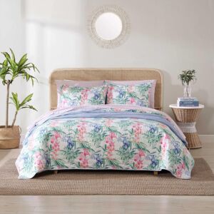 Tommy Bahama - Queen Quilt Set - Island Orchid Pink - Reversible Bedding Tommy Bahama - Queen Quilt Set - Island Orchid Pink - Reversible Bedding
