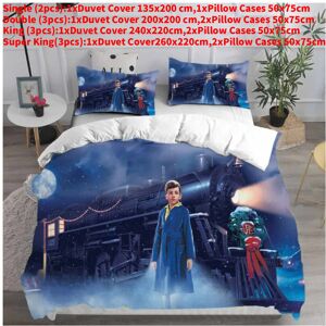 Unbranded (Style C, Single(135x200cm)) Polar The Express Print Pattern Duvet Cover Pillowc Unbranded (Style C, Single(135x200cm)) Polar The Express Print Pattern Duvet Cover Pillowc