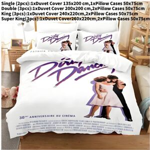 Unbranded (White Purple, King(240x220cm)) 3d Print Dirty Dancing Pattern Duvet Cover Pillo Unbranded (White Purple, King(240x220cm)) 3d Print Dirty Dancing Pattern Duvet Cover Pillo