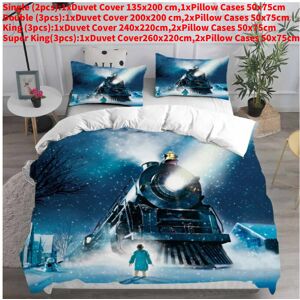 Unbranded (Style A, Double(200x200cm)) Polar The Express Print Pattern Duvet Cover Pillowc Unbranded (Style A, Double(200x200cm)) Polar The Express Print Pattern Duvet Cover Pillowc