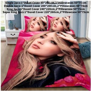 Unbranded (Rose Red, Double(200x200cm)) Duvet Sabrina Carpenter Cover Pillowcase Bedding S Unbranded (Rose Red, Double(200x200cm)) Duvet Sabrina Carpenter Cover Pillowcase Bedding S