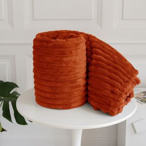 Kampala Hill (200x240cm, Orange) Chunky Cord Blanket for Sofa Chair Bed Throw Throwover Kampala Hill (200x240cm, Orange) Chunky Cord Blanket for Sofa Chair Bed Throw Throwover
