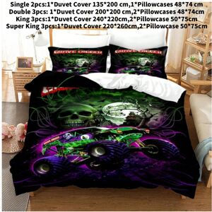 Unbranded (Black, Single(135x200cm)) Monster Jam Bedding Set Single Twin Full Queen King F Unbranded (Black, Single(135x200cm)) Monster Jam Bedding Set Single Twin Full Queen King F