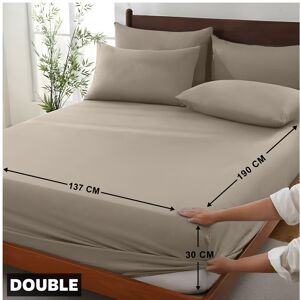 Imperial Rooms (Double, Beige) 30cm Fitted Sheet-Extra Soft Microfiber Fitted Bed Sheet- Single Imperial Rooms (Double, Beige) 30cm Fitted Sheet-Extra Soft Microfiber Fitted Bed Sheet- Single