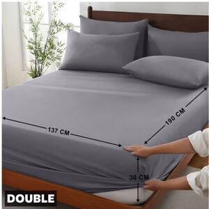 Imperial Rooms (Double, Grey) 30cm Fitted Sheet-Extra Soft Microfiber Fitted Bed Sheet- Single, Imperial Rooms (Double, Grey) 30cm Fitted Sheet-Extra Soft Microfiber Fitted Bed Sheet- Single,