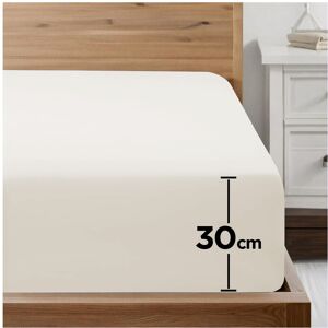 Imperial Rooms (Double, Cream) 30cm Fitted Sheet-Extra Soft Microfiber Fitted Bed Sheet- Single Imperial Rooms (Double, Cream) 30cm Fitted Sheet-Extra Soft Microfiber Fitted Bed Sheet- Single