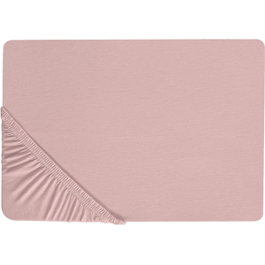 Beliani Pink Cotton Fitted Sheet - Fitted Sheet Beliani Pink Cotton Fitted Sheet - Fitted Sheet