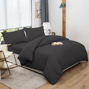 Moonlight Bedding Limited (Charcoal, Single: 137 x 200 cm) Plain Duvet Quilt Cover Bedding Set & Pillowcas Moonlight Bedding Limited (Charcoal, Single: 137 x 200 cm) Plain Duvet Quilt Cover Bedding Set & Pillowcas