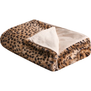 Beliani Bedspread KUDELI Faux Fur 200 x 220 cm Brown Beliani Bedspread KUDELI Faux Fur 200 x 220 cm Brown