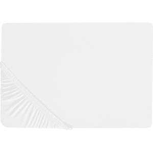 Beliani Cotton Fitted Sheet 90 x 200 cm White - Fitted Sheet Beliani Cotton Fitted Sheet 90 x 200 cm White - Fitted Sheet