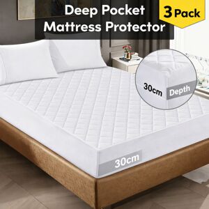 BedLooms (Buy 3 (Save 40%), Single) Quilted Mattress Protector Single Double King Super K BedLooms (Buy 3 (Save 40%), Single) Quilted Mattress Protector Single Double King Super K