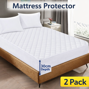 BedLooms (Buy 2 (Save 30%), Double) Quilted Mattress Protector Single Double King Super K BedLooms (Buy 2 (Save 30%), Double) Quilted Mattress Protector Single Double King Super K