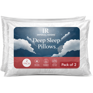 Imperial Rooms 2x Deep Sleep Pillows - Thick Fluffy Hotel Quality Bed Pillows (Pack of 2) Imperial Rooms 2x Deep Sleep Pillows - Thick Fluffy Hotel Quality Bed Pillows (Pack of 2)