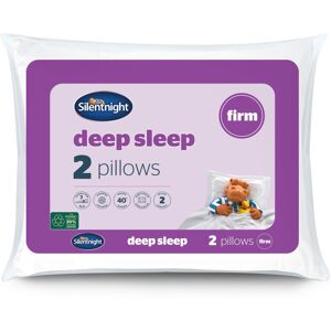 Silentnight Deep Sleep Firm Pillows 2 Pack - Support Side Sleeper Pillow with Fi Silentnight Deep Sleep Firm Pillows 2 Pack - Support Side Sleeper Pillow with Fi