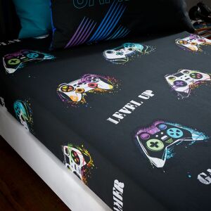 Catherine Lansfield Kids Bedroom Game Over Double Fitted Sheet 25cm Depth Black Catherine Lansfield Kids Bedroom Game Over Double Fitted Sheet 25cm Depth Black