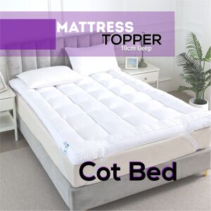 CHILIMILII (Cot Bed) Mattress Toppers Microfiber 10cm Hotel Quality Box Stitch Anti Allergy CHILIMILII (Cot Bed) Mattress Toppers Microfiber 10cm Hotel Quality Box Stitch Anti Allergy