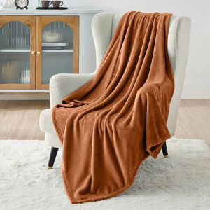 Yorkshire Bedding (Rust Orange, Double: 150 cm x 200 cm.) Solid 310 GSM Fleece Blanket Warm Thick Yorkshire Bedding (Rust Orange, Double: 150 cm x 200 cm.) Solid 310 GSM Fleece Blanket Warm Thick