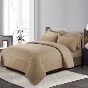 Yorkshire Bedding (Beige, Super King: 260 X 220 CM) Stripe Duvet Quilt Cover Reversible Bedding Se Yorkshire Bedding (Beige, Super King: 260 X 220 CM) Stripe Duvet Quilt Cover Reversible Bedding Se