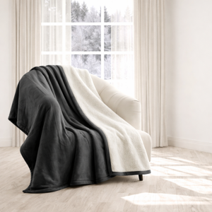 Imperial Rooms (Grey, Large - 200x240 cm) 480GSM Reversible Thick Plush Sherpa Throw Blanket Fo Imperial Rooms (Grey, Large - 200x240 cm) 480GSM Reversible Thick Plush Sherpa Throw Blanket Fo