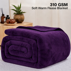 ASPIRE HOMEWARE (Single , Purple/Lilac Blanket) Fleece Blankets Throw Thick Warm Super Soft Bed ASPIRE HOMEWARE (Single , Purple/Lilac Blanket) Fleece Blankets Throw Thick Warm Super Soft Bed