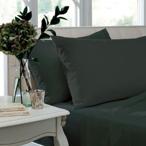 Catherine Lansfield Easy Iron Percale Standard Pillowcase Pair Black Catherine Lansfield Easy Iron Percale Standard Pillowcase Pair Black