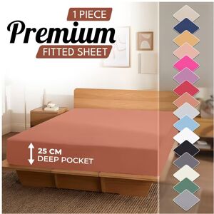 Yorkshire Bedding (Double: (137 x 190 cm), Rust) Hotel Quality Bed Sheets Single Double King Size Yorkshire Bedding (Double: (137 x 190 cm), Rust) Hotel Quality Bed Sheets Single Double King Size