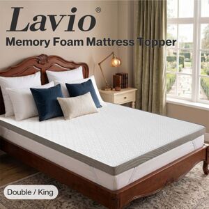 Lavio (White, Double) Orthopedic Mattress Topper Memory Foam Double Lavio (White, Double) Orthopedic Mattress Topper Memory Foam Double